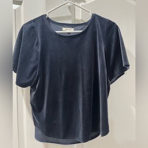 Madewell- velvet blue blouse used once